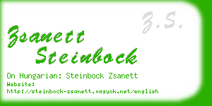 zsanett steinbock business card